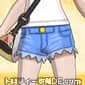 ダメージデニムホットパンツ(ライトブルー)